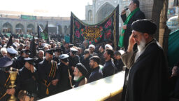 دسته عزاداری خادمان در سالروز رحلت جانسوز حضرت معصومه(س) سال ۱۳۹۴