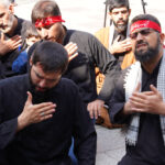 دسته های عزاداری در سالروز شهادت حضرت فاطمه زهرا سلام الله علیها در حرم مطهرحضرت فاطمه معصومه سلام الله علیها