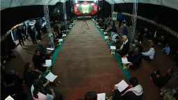 تصاویر برگزاری محفل قرآنی در موکب آستان مقدس