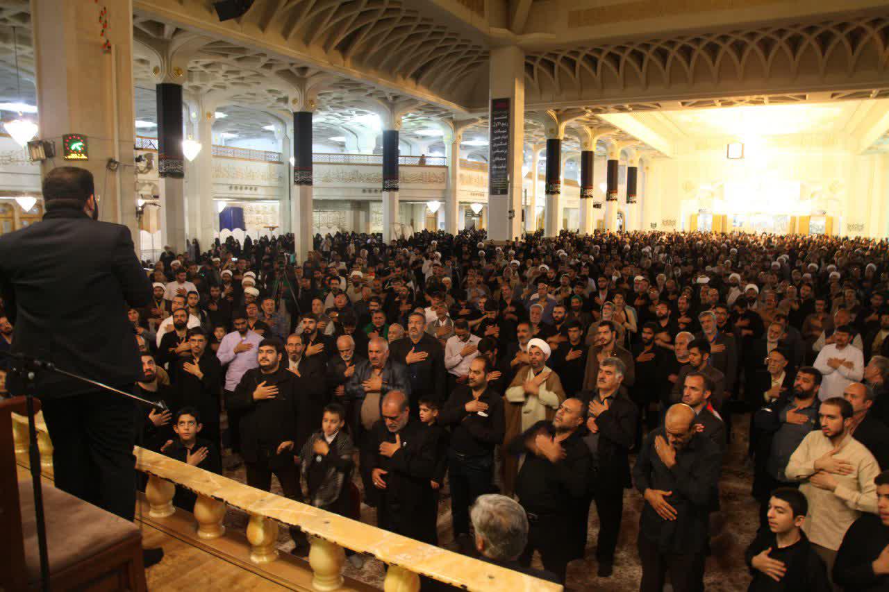 مراسم شهادت امام حسن عسکری(ع) در حرم بانوی کرامت برگزار شد +تصاویر
