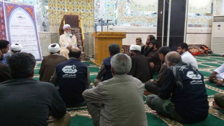 تقدیر امام جمعه اهل‌سنت شهر نگور سیستان و بلوچستان از خادمان کریمه اهل‌بیت(س)+ تصاویر