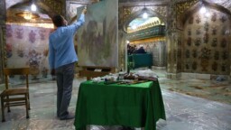 تولید نقاشی صحنه ورود حضرت معصومه(س) به شهر مقدس قم +تصاویر