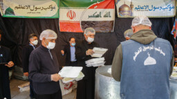 روایت تصویری از روند خدمت‌رسانی به زائران توسط مواکب ایرانی و عراقی