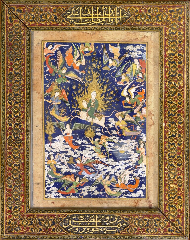 نمایش تابلو نقاشی معراج پیامبر(ص) در موزه فاطمی