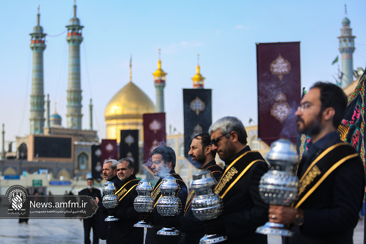 دسته عزای خادمان حرم بانوی کرامت در سالروز شهادت امام جواد(ع)