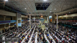 اطعام بیش از ۲۵ هزار زائر و روزه‌دار در شب میلاد امام مجتبی(ع) + تصاویر