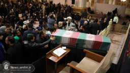 آیین بزرگداشت ۸ شهید حملات رژیم صهیونیستی به همراه وداع با پیکر ۴ شهید دیگر در حرم قم