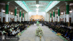 آئین خطبه خوانی خادمان حرم بانوی کرامت در سالروز بزرگداشت میلاد حضرت فاطمه معصومه(س)