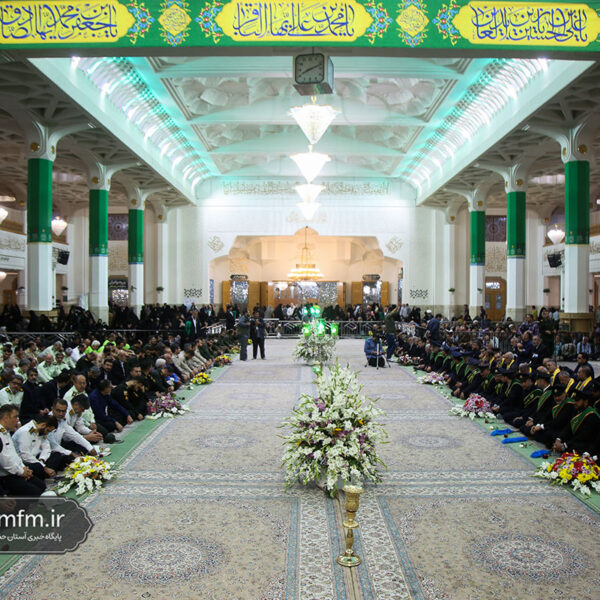 آئین خطبه خوانی خادمان حرم بانوی کرامت در سالروز بزرگداشت میلاد حضرت فاطمه معصومه(س)