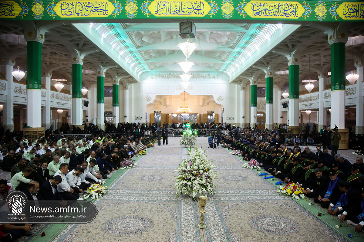 آئین خطبه خوانی خادمان حرم بانوی کرامت در سالروز بزرگداشت میلاد حضرت فاطمه معصومه(س)