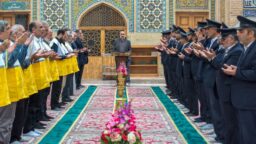 آیین خطبه‌خوانی خدام حرم حضرت فاطمه معصومه(س) با حضور ارگان‌های مختلف قم