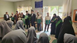 مدارس دخترانه نظرآباد به عطر پرچم متبرک حرم بانوی کرامت معطر شد