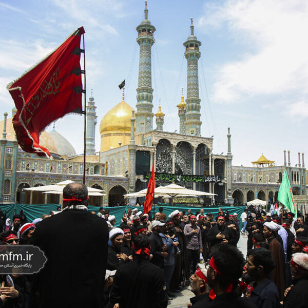 حضور دسته‌جات عزاداری شهادت ابن‌الرضا(ع) در حرم مطهر اخت‌الرضا(س)