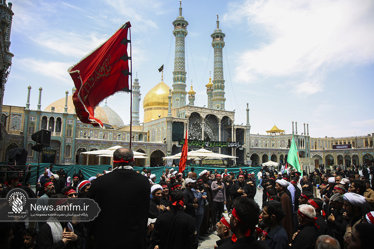 حضور دسته‌جات عزاداری شهادت ابن‌الرضا(ع) در حرم مطهر اخت‌الرضا(س)