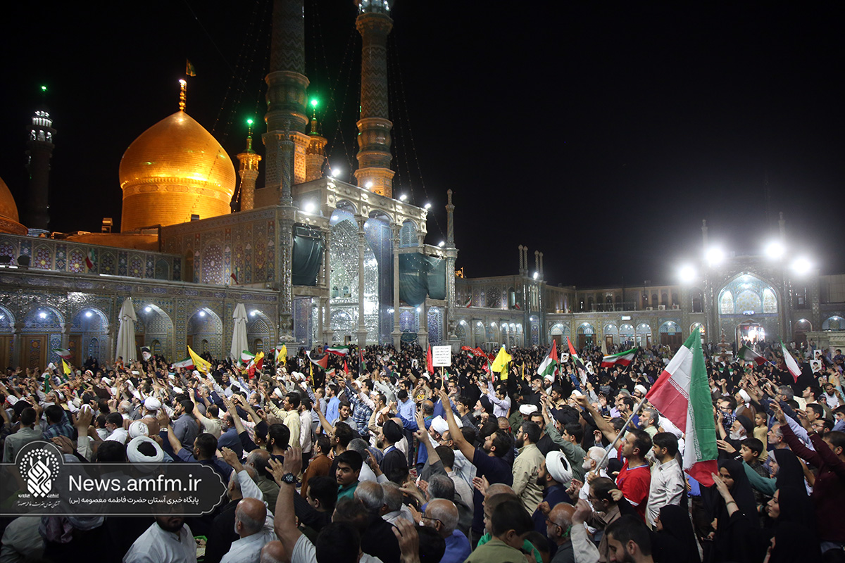 اعلام انزجار و فریاد انتقام مردم قم علیه تجاوز آمریکا به خاک ایران