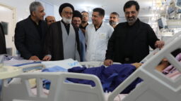 عیادت آیت‌الله سعیدی از مجروحان جنگ تحمیلی رژیم صهیونی