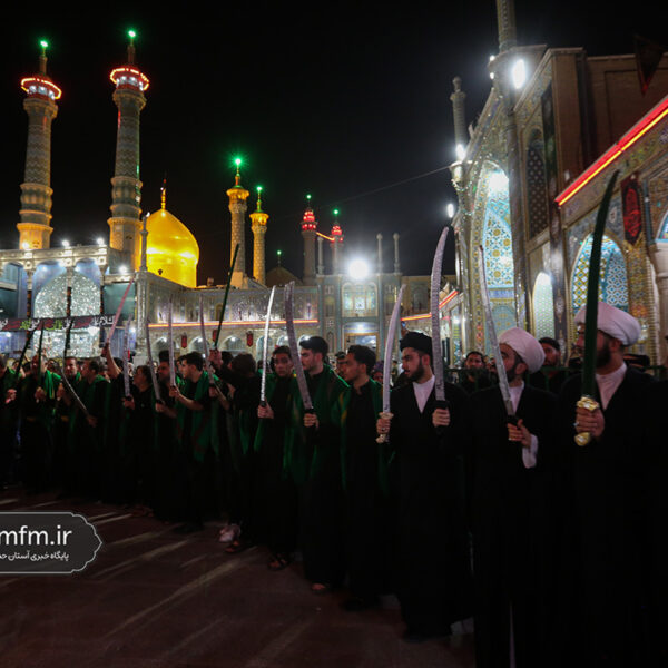 مشق شمشیر نجفی‌های مقیم قم در ششمین شب ماه محرم