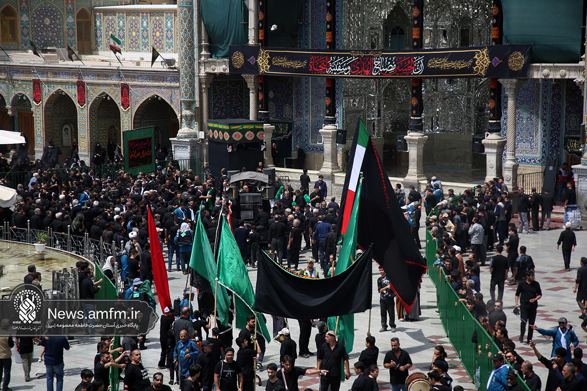 حضور دسته‌جات عزاداری تاسوعای حسینی در حرم کریمه اهل بیت(س)