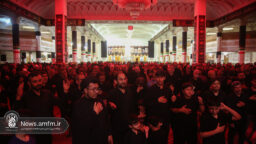 عزاداری زائران حرم بانوی کرامت در ماتم شهادت امام سجاد (ع)