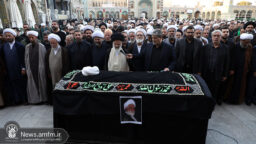 تشییع و تدفین پیکر آیت‌الله غلامعلی نعیم‌آبادی در حرم حضرت معصومه (س)