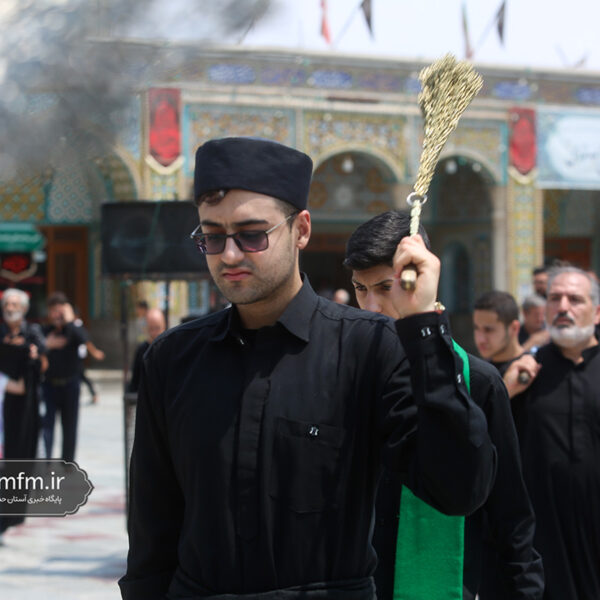 حضور دستجات عزای شهادت حضرت رقیه (س) در حرم بانوی کرامت