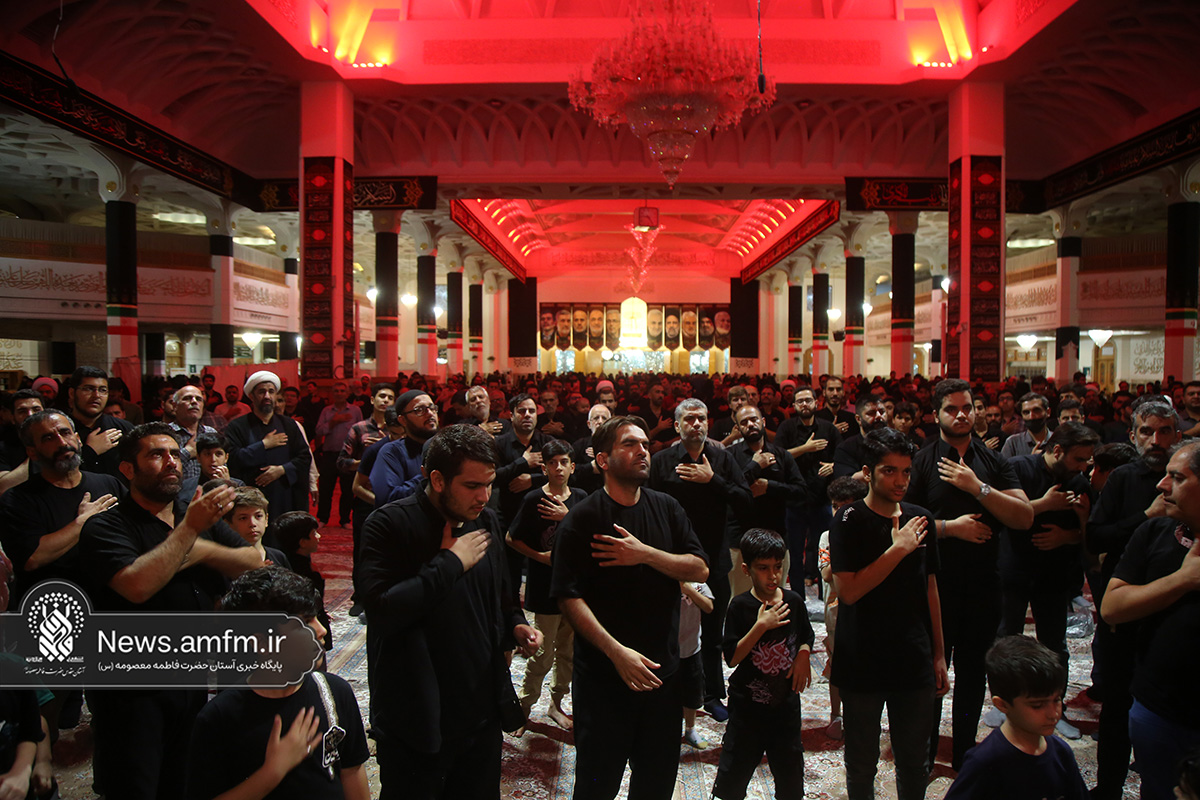 عزاداری زائران حرم بانوی کرامت در شب شهادت حضرت رقیه(س)