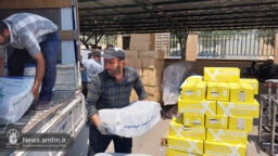 بارگیری و ارسال ملزومات موکب حرم بانوی کرامت به عراق