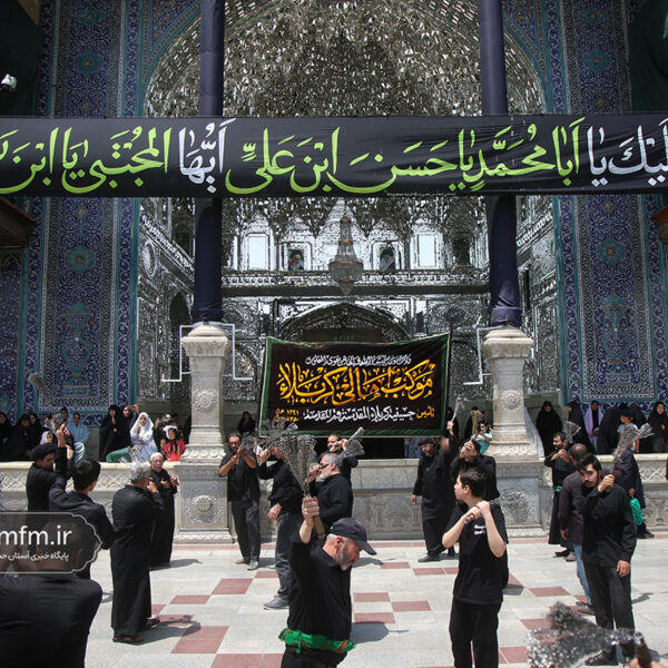 دستجات عزاداری سالروز شهادت امام حسن (ع) در حرم بانوی کرامت