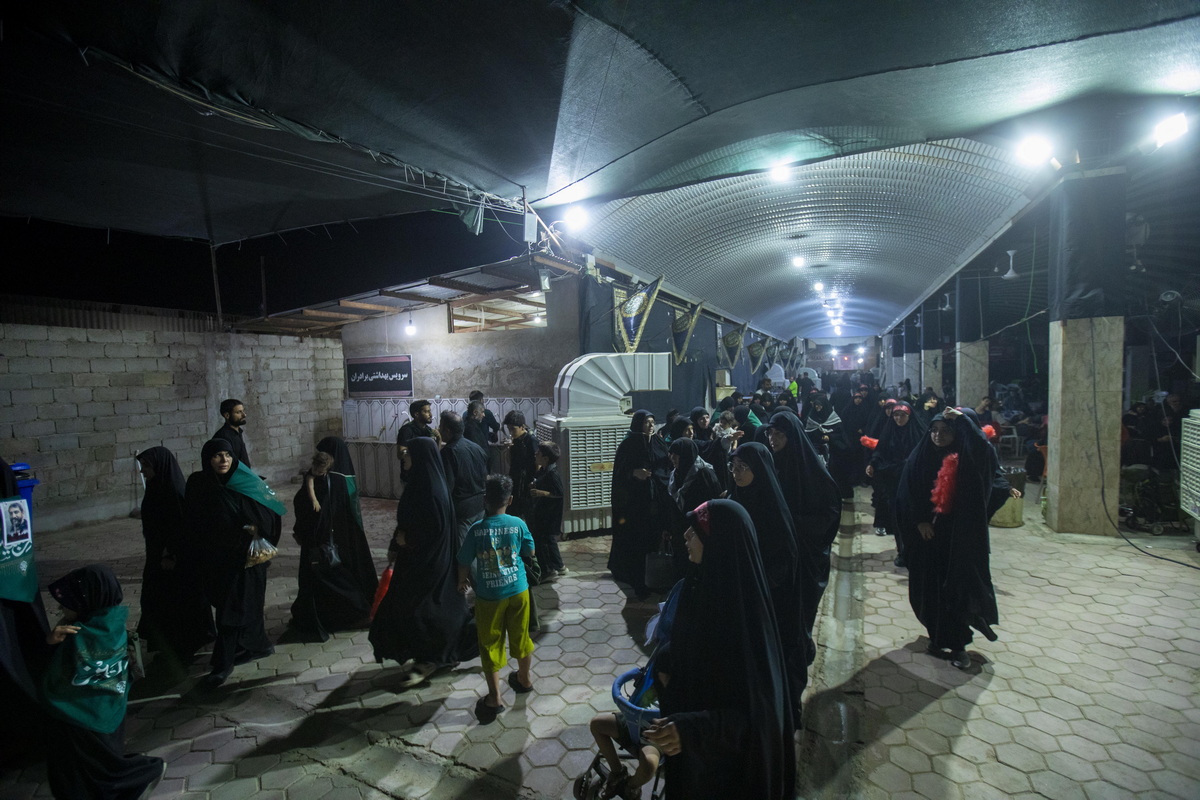 حضور کاروان خانواده شهدای مدافع حرم در موکب حرم بانوی کرامت