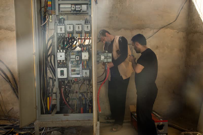 تأمین برق موکب حرم بانوی کرامت با ۴ دیزل ژنراتور