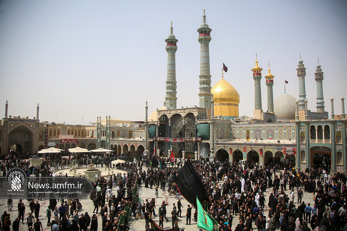 حضور پرشور دسته‌جات عزاداری اربعین حسینی در حرم حضرت معصومه (س)