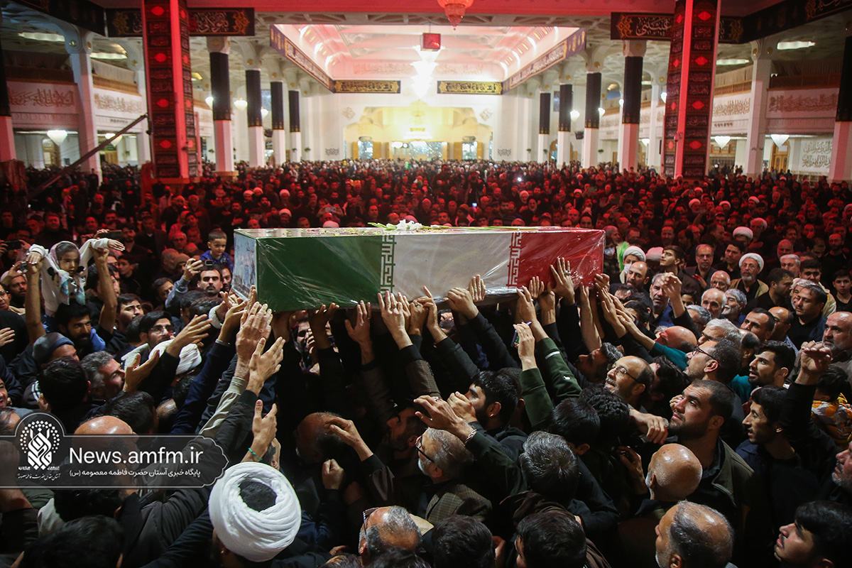 حماسه‌ای از غم و عظمت؛ بدرقه هفت شهید گمنام در آیین فاطمی