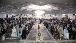 جشن ازدواج ۷۳۰ زوج دانشجو در حرم مطهر بانوی کرامت