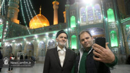 دست در دست پدر، مهمان حضرت فاطمه معصومه (س)