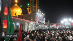 تجمع مردم همیشه در صحنه قم علیه اغتشاش گران در حرم مطهر