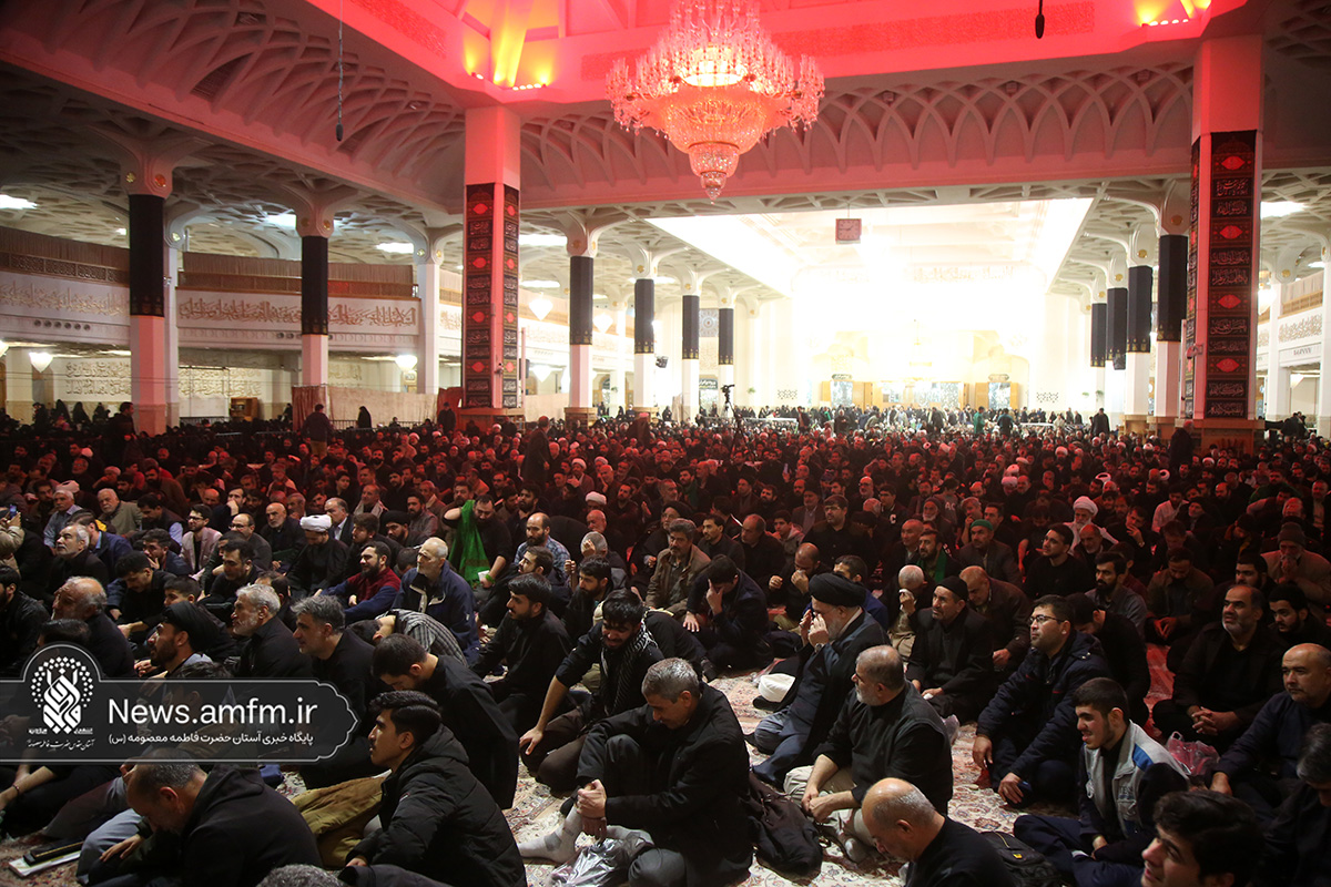 عزاداری ظهر شهادت امام کاظم(ع) در حرم بانوی کرامت