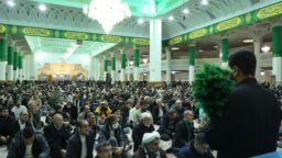 جشن شب میلاد امام حسین(ع) در حرم مطهر بانوی کرامت