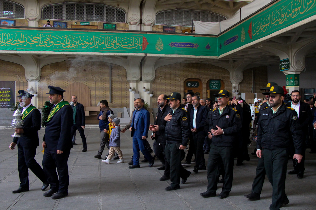 تشرف جمعی از جانبازان اغتشاشات در خراسان رضوی به زیارت حرم بانوی کرامت