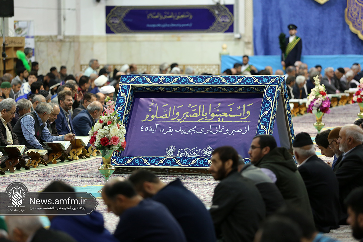 نصب آیات طرح «زندگی با آیه‌ها» در صحن‌ها و شبستان‌های حرم حضرت معصومه (س)