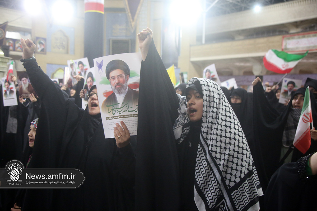 حرف دل دانشجویان قمی با رهبر جدید انقلاب در آیین عهد بیعت