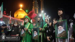بیعت تعزیه‌داران استان قم با رهبر جدید انقلاب در حرم بانوی کرامت
