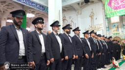 خطبه‌خوانی خادمان حرم حضرت معصومه (س) در سالروز میلاد بانوی کرامت