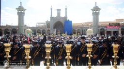 دسته عزای خادمان و زائران حرم مطهر حضرت فاطمه معصومه(س) در سوگ امام نهم