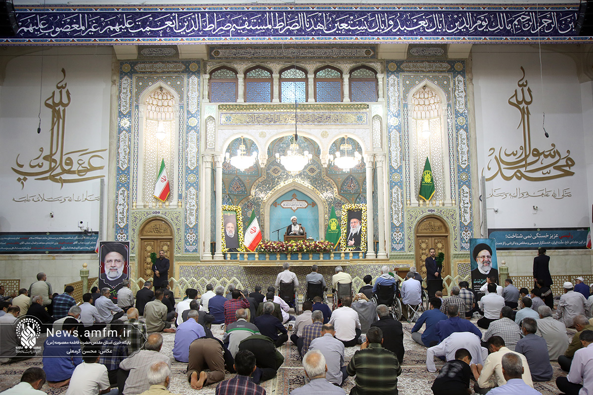 گرامیداشت شهادت رهبر انقلاب و سالگرد شهادت آیت‌الله رئیسی در حرم حضرت معصومه (س)