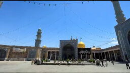 حال‌وهوای دل‌انگیز حرم مطهر بانوی کرامت در روز شهادت امام پنجم