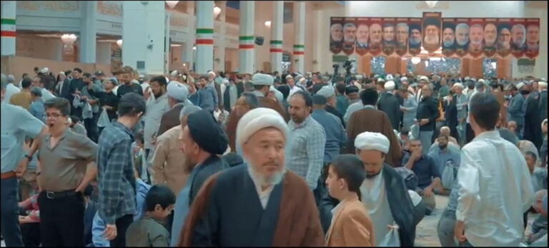 اولین سالگرد شهدای جنگ ۱۲ روزه و بزرگداشت آیت‌الله فیاض در حرم بانوی کرامت