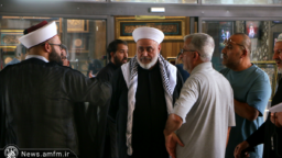 حضور کاروان فلسطینی برای حضور در مراسم تشییع رهبر شهید ایران در حرم قم