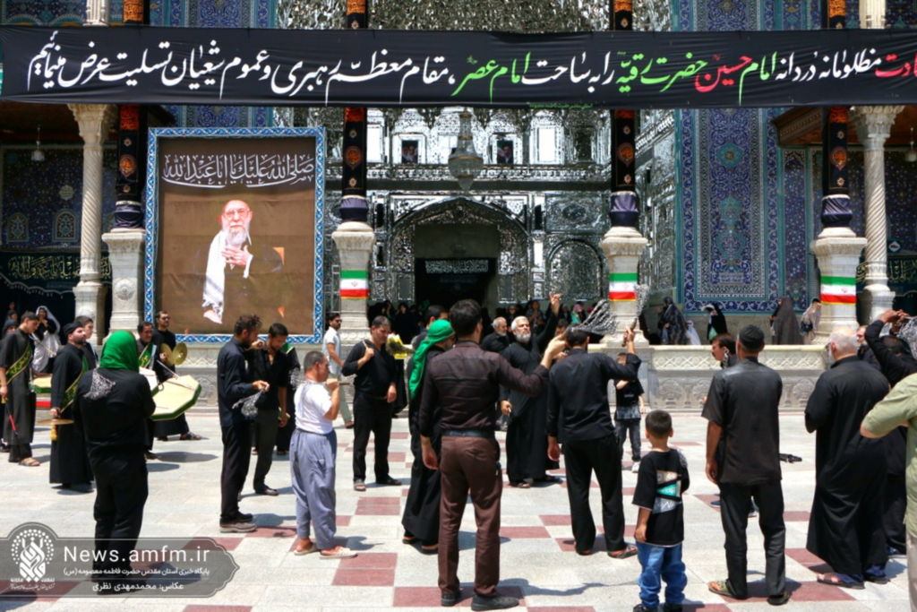 حضور دسته‌جات عزای شهادت حضرت رقیه(س) در حرم بانوی کرامت
