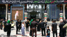 حضور دسته‌جات عزای شهادت حضرت رقیه(س) در حرم بانوی کرامت