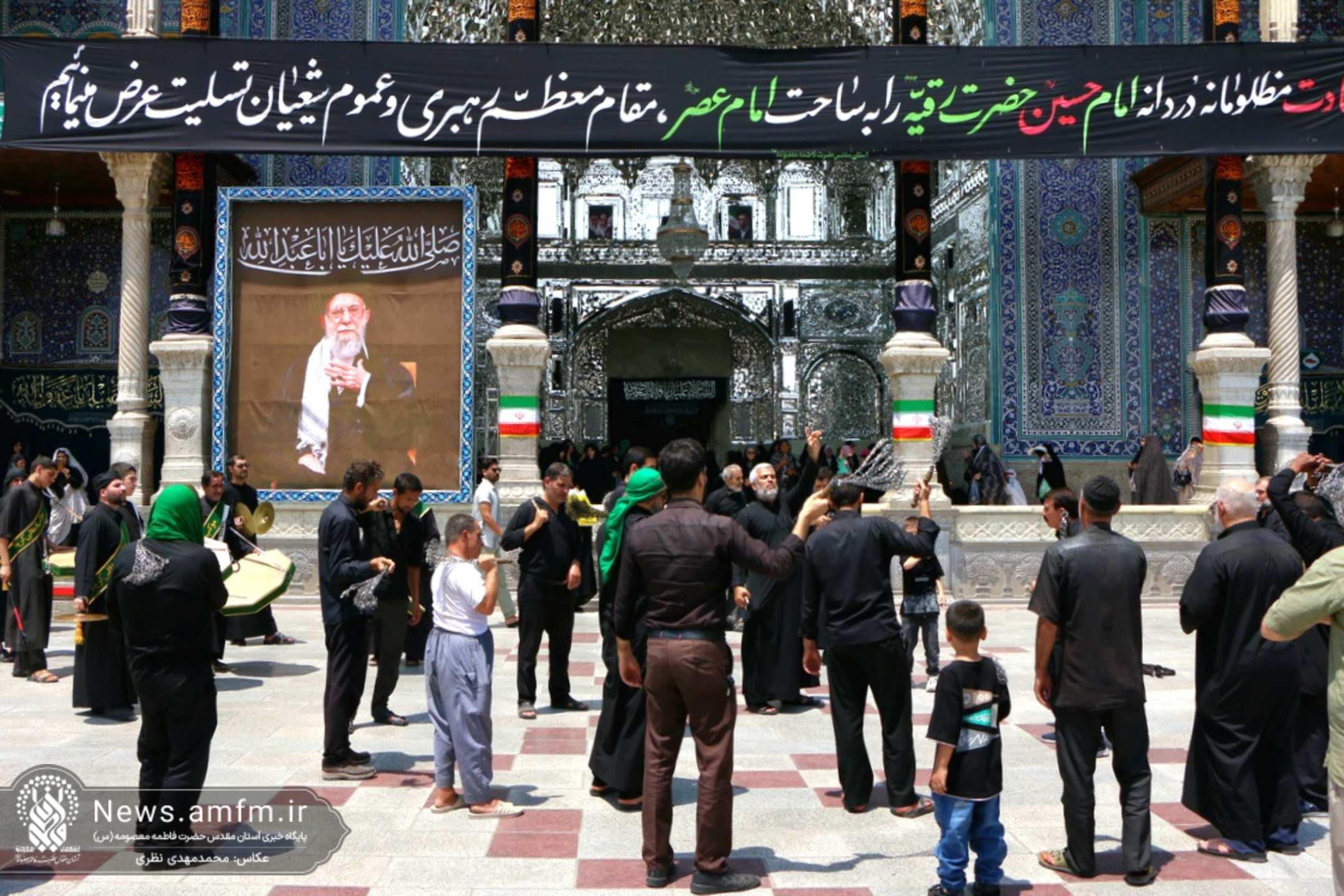 حضور دسته‌جات عزای شهادت حضرت رقیه(س) در حرم بانوی کرامت